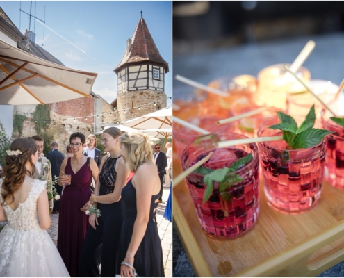 Hochzeitsfotograf-Freihof-Prichsenstadt_0082 Sektempfang im Freihof in Prichsenstadt